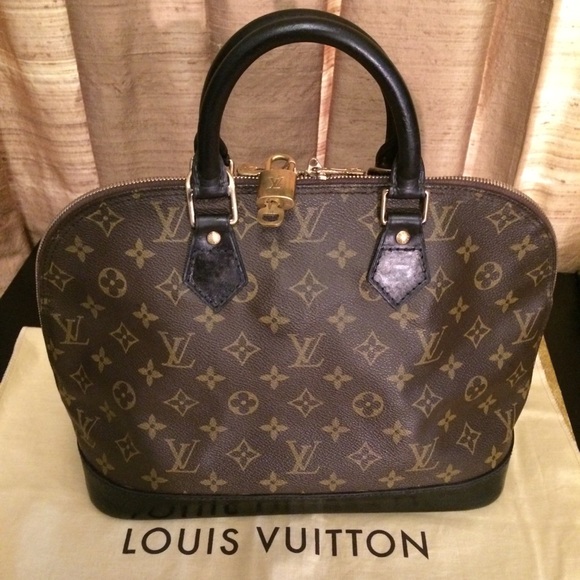Louis Vuitton Handbags - SOLD! Louis Vuitton Alma Monog-Black Dyed Vachetta